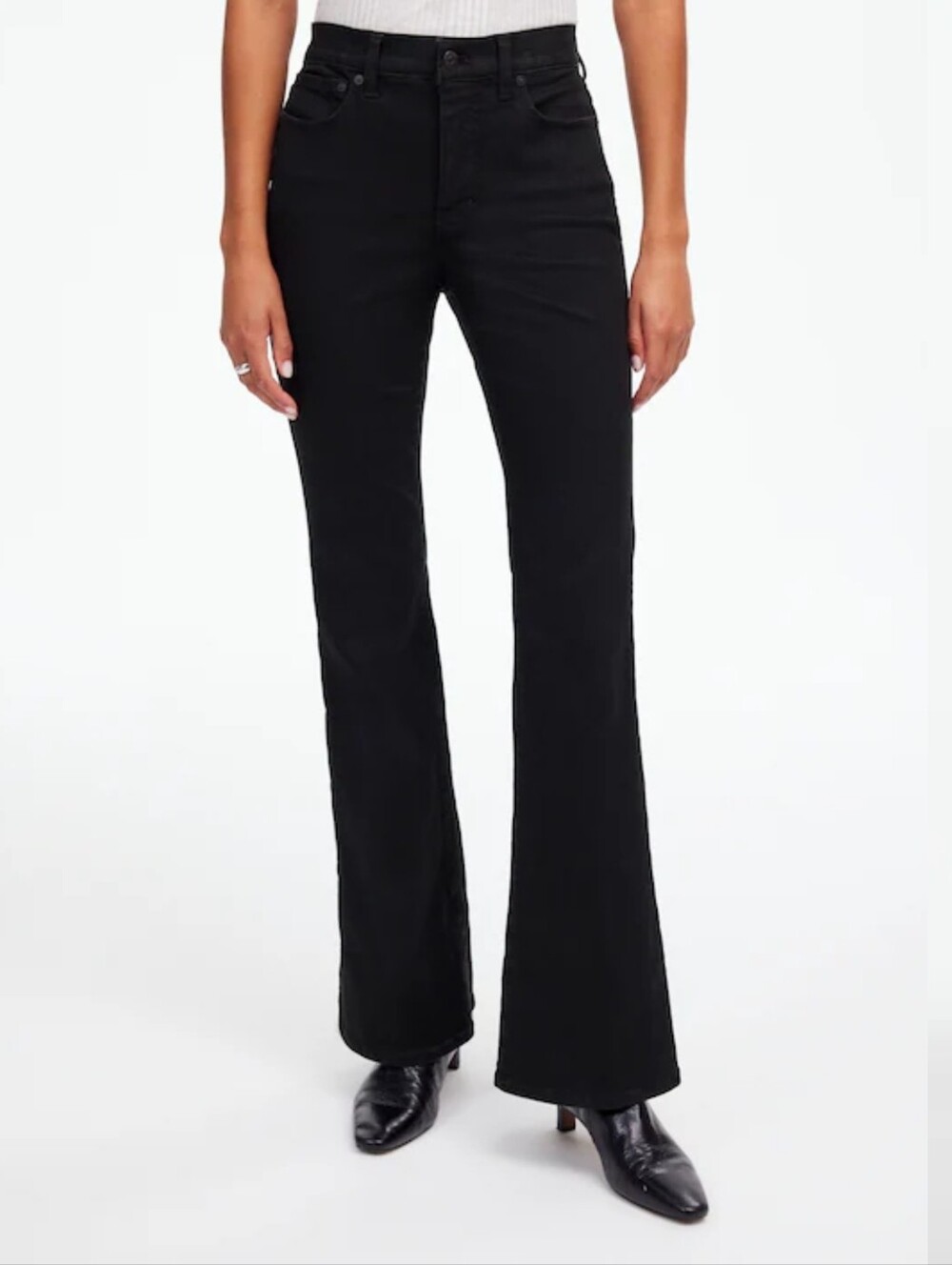 Madewell Flea Market Flare Jean Black Frost Size 31